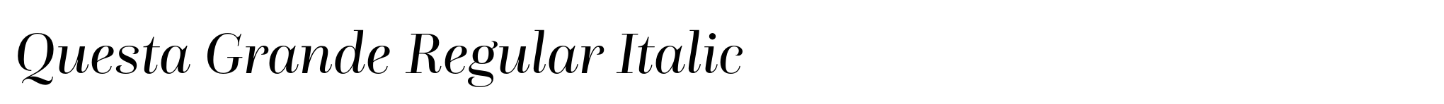 Questa Grande Regular Italic image
